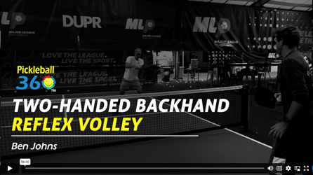 Two Handed Backhand Reflex Volley